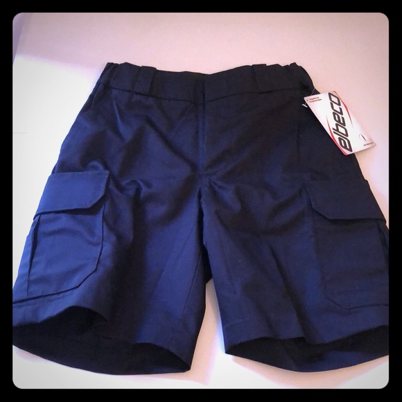 womens navy work shorts